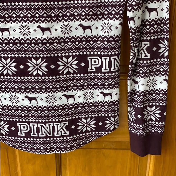 VS PINK Thermal Sleep Henley, Base Layer - Picture 6 of 8